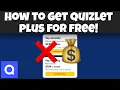 HOW TO GET QUIZLET PLUS FOR FREE EASY