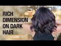 How to Add Dimension to Dark Hair Rich Low-Contrast Highlight Lowlight Tutorial Kenra Color