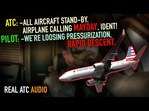 Download MP3 RAPID DESCENT After Losing Pressurization. REAL ATC