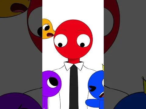 Dad Red & baby rainbow friends (rainbow friends) chapter 2 #animation #baby