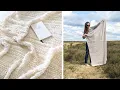 The Easiest 2-Stitch Crochet Blanket (Lightweight + Oversized!)