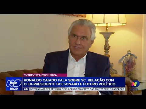 Governador Ronaldo Caiado destaca equilíbrio fiscal em palestra na FIESC