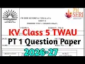 Class 5 PT 1 EVS Question Paper 2026-27 Kendriya Vidyalaya