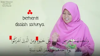 belajar irama bayyati tajwid mudah surah albaqoroh 96 100 oleh yosi nofita sari