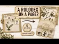Put a Rolodex on Your Journal Page Interactive Waterfall Hidden Pocket