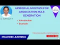 76 Apriori Algorithm for Association Rule Generating Numerical Example