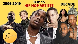 top 15 hip hop artists of the decade travis scott xxxtentacion drake cardi b eminem u0026 more 