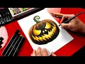 How To Draw A Jack O lantern - Advanced