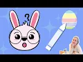Coloring Easter Eggs with INVISIBLE Crayon Spring Coloring Page fun
