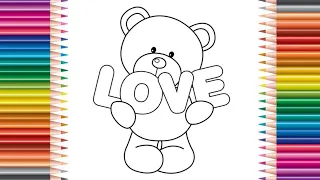 BEAUTIFUL TEDDY BEAR 🐻 DRAWING || EASY CUTE TEDDY BEAR DRAWING.......