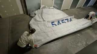 No Fighting! How to Fold a Sail #ourladydefiant #sailboat #boat #yachtracing #liveaboardlife