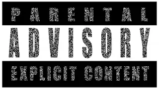 Parental Advisory Explicit Content with TV Snow light background 5 Secs FREE TO USE