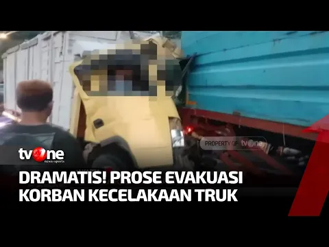 Proses Evakuasi Korban Kecelakaan Truk Berlangsung Dramatis