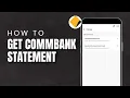 How to Get Bank Statement on CommBank App Download PDF Statement 2026