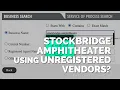 Stockbridge Amphitheater Using Unregistered Vendors