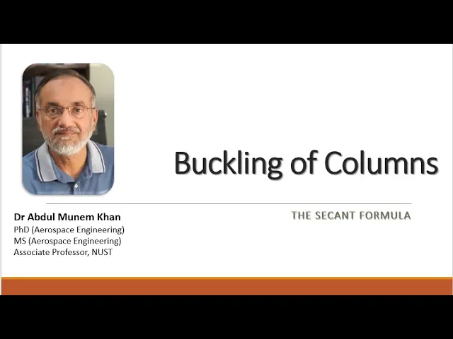 Buckling of Columns: Secant Formula Theory (Urdu)