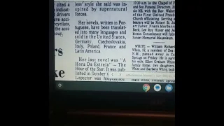 Clarice Lispector s Obituary in the Albuquerque Journal December 11 1977