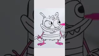 كيفية رسم بينسون الوحش اللطيف بطريقة سهلة                    دندنها