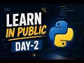 LIVE Road to Become a Python Backend Developer Day 2