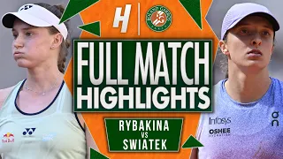 Elena Rybakina vs Iga Swiatek - FULL Match Highlights - Fourth Round | Roland Garros 2025