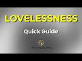 LOVELESSNESS Quick Guide to Emptiness Disconnection the Fear That Love Is Unavailable