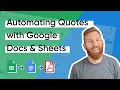 Streamline your Quote process with Google Docs and Google Sheets in minutes Step by step
