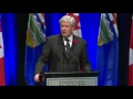 Former PM Stephen Harper at Jim Prentice memorial