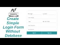 Creare Simple Login Form In PHP Without Database