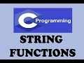 STRING FUNCTIONS OR METHODS IN C PROGRAMMING URDU HINDI