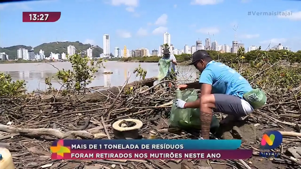 Mais de 1 tonelada de resíduos foram retirados nos mutirões de limpeza neste ano