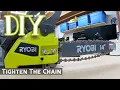 How To Tighten a Chain Saw Chain on Home Depots Ryobi 14 - RY3714