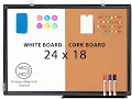 Combination White Board Bulletin Cork Board 24 x 18 Whiteboard Magnetic - Review