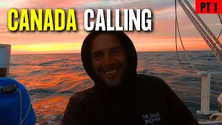 Sailing Offshore  2 Days To Canada & Becalmed In Thick Cold FOG, Pt1 Ep80