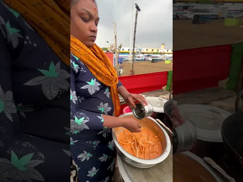 Tamil Lady Making Banana Flower Pakoda #shorts