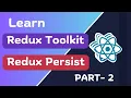 How to Persist data in Redux Redux toolkit configuration