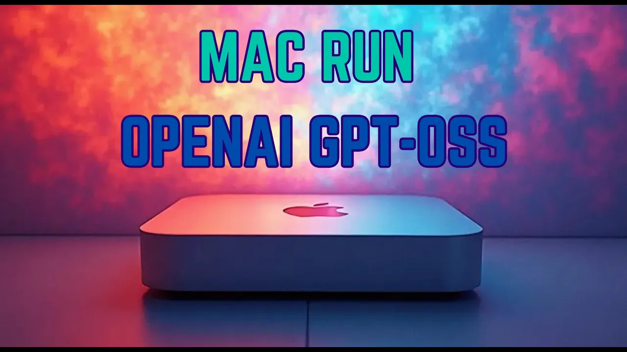 Mac run OpenAI gpt-oss locally - step by step how to run it using Ollama - Mac AI Tutorial Video Thumbnail