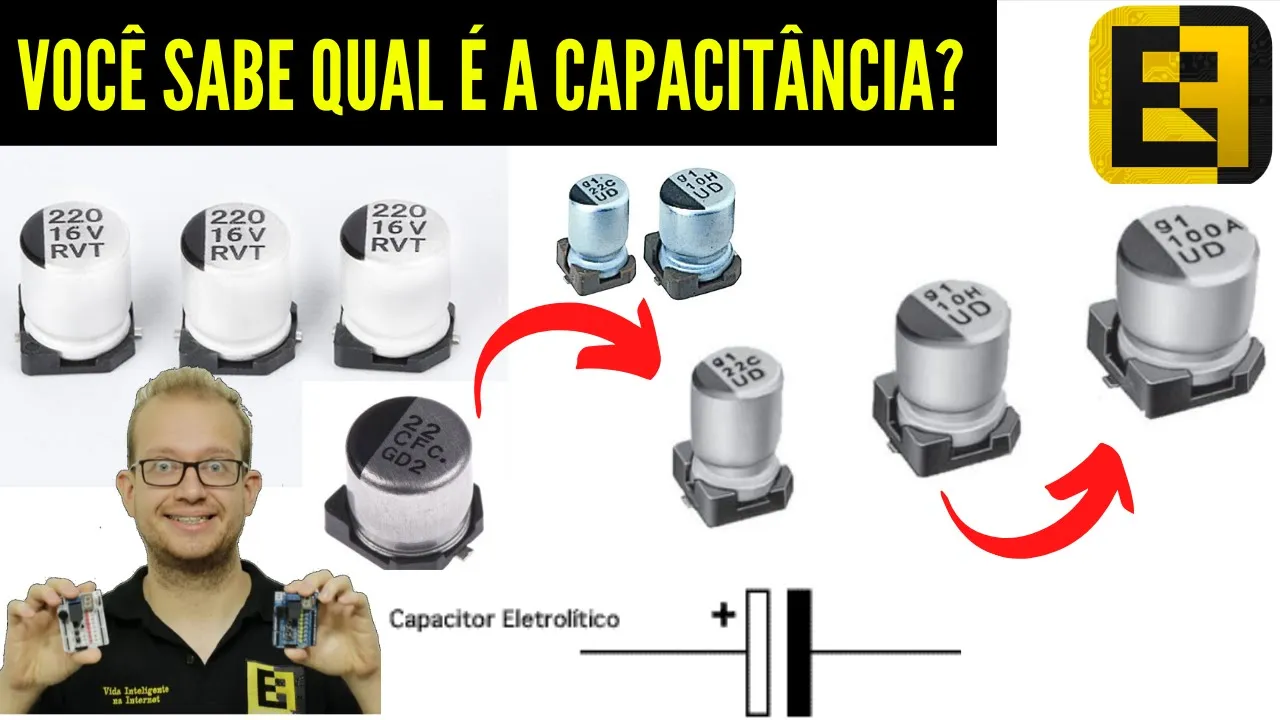 Capacitor Eletrolítico SMD de Alumínio - Como Saber o Valor da Capacitância? Eletrônica Fácil