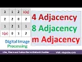 Calculate 4 adjacency 8 adjacency and m adjacency Digital Image Processing by Vidya Mahesh Huddar