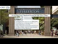 CSUF Students Accessing the Campus Portal for the First Time
