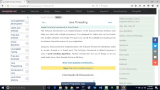Explain framework in Java thread javapedia net