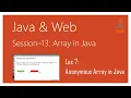 Array in Java Anonymous Array in Java