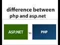 difference between php and asp net php vs asp net
