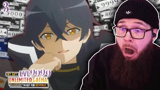 aura farming over 9000 my gift lvl 9999 unlimited gacha episode 3 reaction