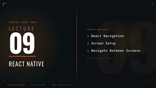React Native Navigation 101 Setup Navigate Between Screens SWE Summer Camp - Lecture 09