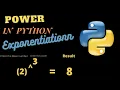 Python program to find the power such as 2 3 means 2 2 2 8 using exponential operator