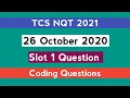 TCS NQT Questions 26 October Slot 1 Coding Question Prepdrive The Coding Bytes
