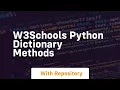 w3schools python dictionary methods