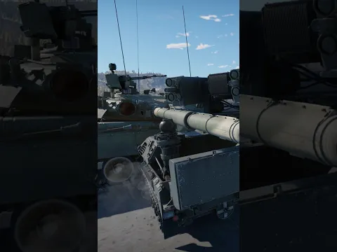 NOT Real Wiesel mini Tank crash pushing T80 tank from an aircraft carrier #warthunder #t80 #tank
