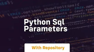 python sql parameters
