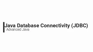 Introduction to Java Database Connectivity JDBC with MySQL Relational Database System Part 1